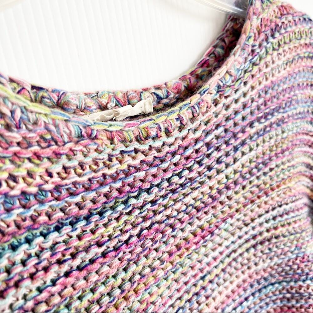 Easel Multicolor Space Dye Slouchy Loose Knit Oversized Sweater Small - Picture 7 of 10